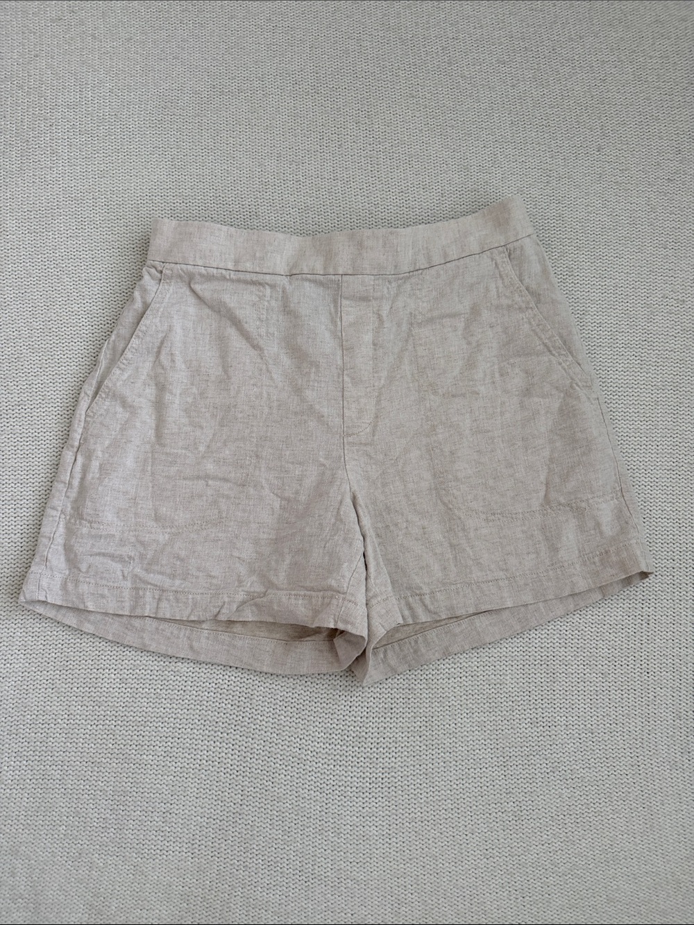 Banana Republic Linen Blend Pull On Shorts Tan Size Medium